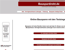 Tablet Screenshot of bauspardirekt.de